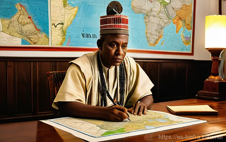 비아프라 전쟁의 정치적 원인 - Image Prompt 1: The Arbitrary Colonial Map**