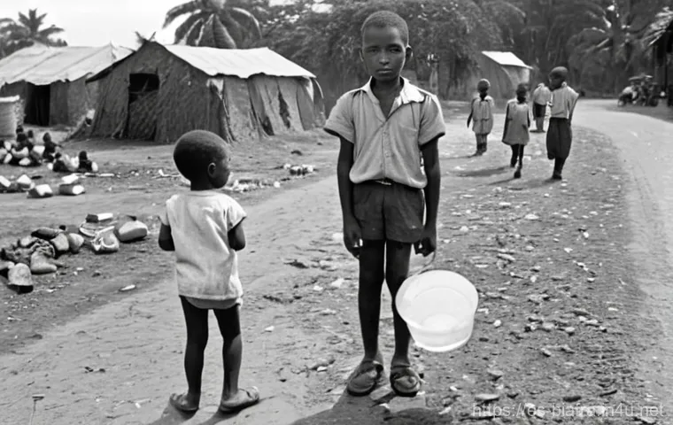 비아프라 전쟁과 현대 나이지리아 정치 - **Prompt: "A vibrant, panoramic scene depicting Nigeria in the early 1960s, just after independence....