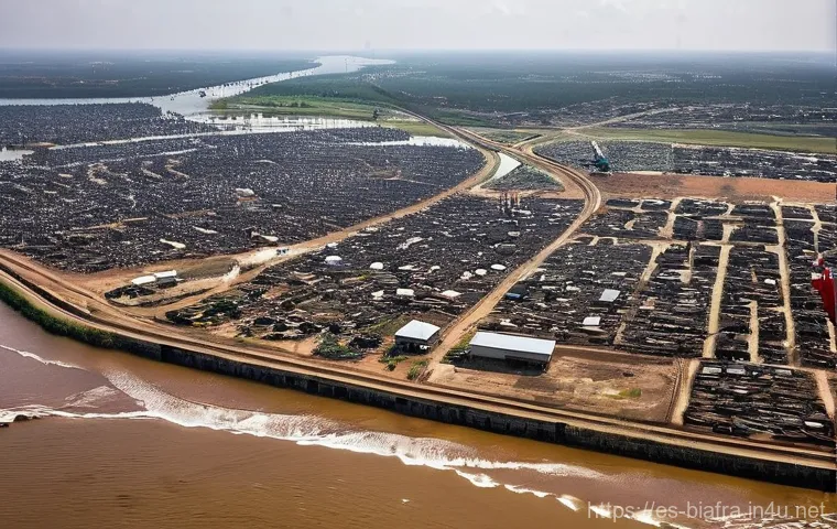 비아프라 전쟁과 현대 나이지리아 정치 - **Prompt: "A poignant, emotionally resonant image from the late 1960s, depicting the humanitarian cr...