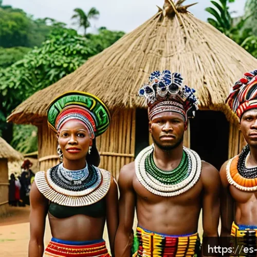 Home 17 비아프라 전쟁 배경 - A vibrant, detailed scene depicting a traditional Igbo cultural festival in southeastern Nigeria, sh...